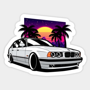 White E34 Touring Sticker